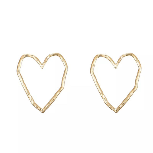 Hart oorbellen goud