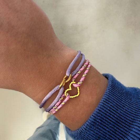 Sweet heart bracelet mixed pink